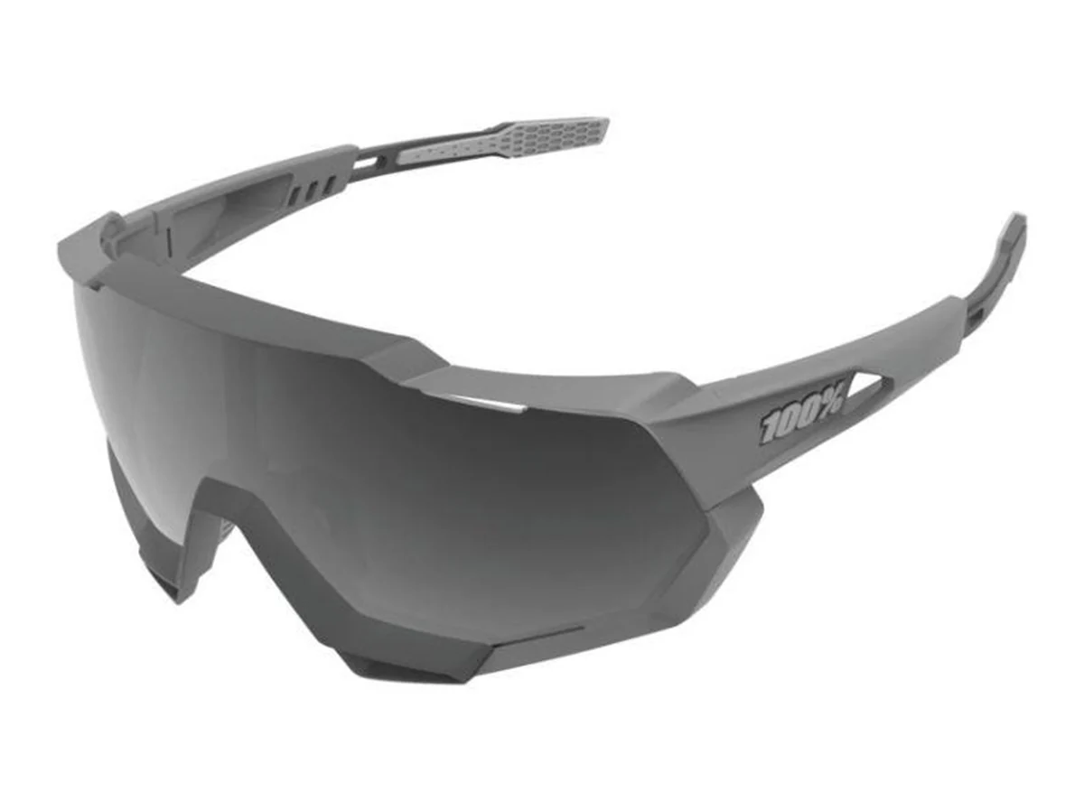100% Speedtrap Performance Sunglasses - Soft Tact Stone Gray-Smoke Len