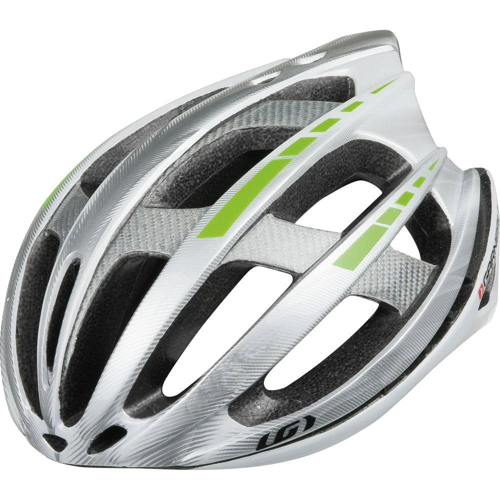 Louis Garneau Quartz II Road Helmet - White-5TO With Customizable Stic