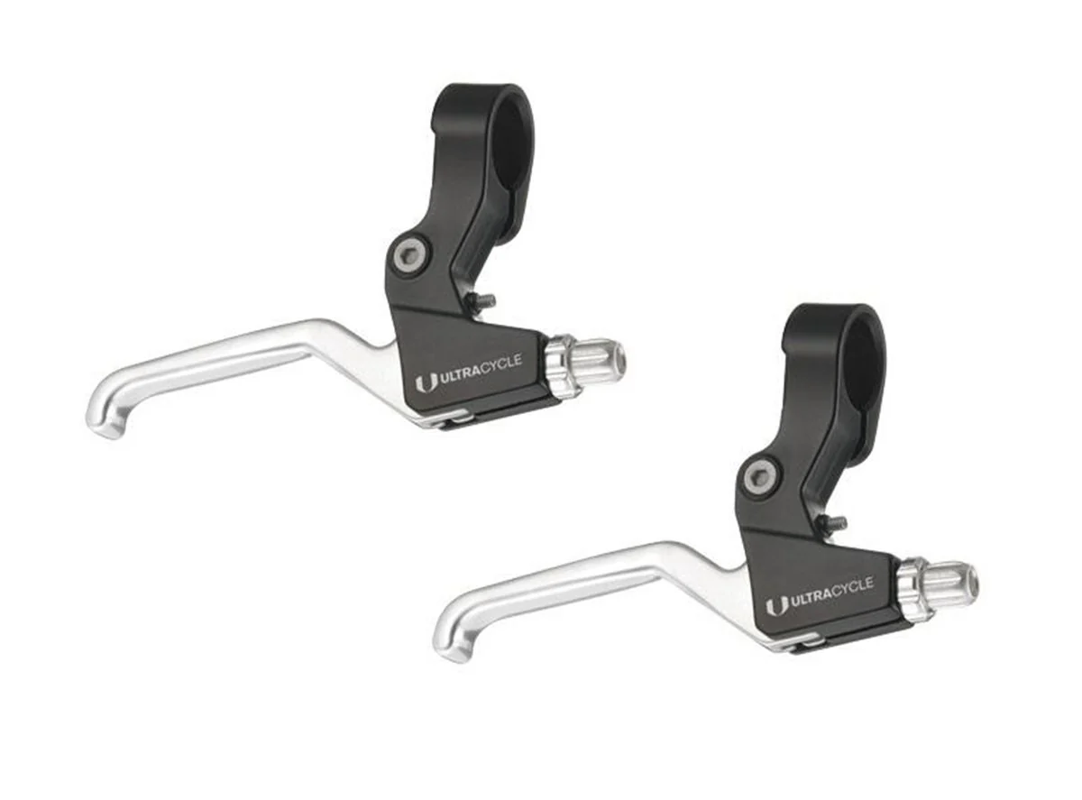 Ultracycle Alloy MTB V-Brake Lever Set - Black-Silver